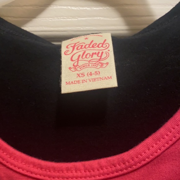 Faded glory black and pink dress size 4/5 - Picture 2 of 3